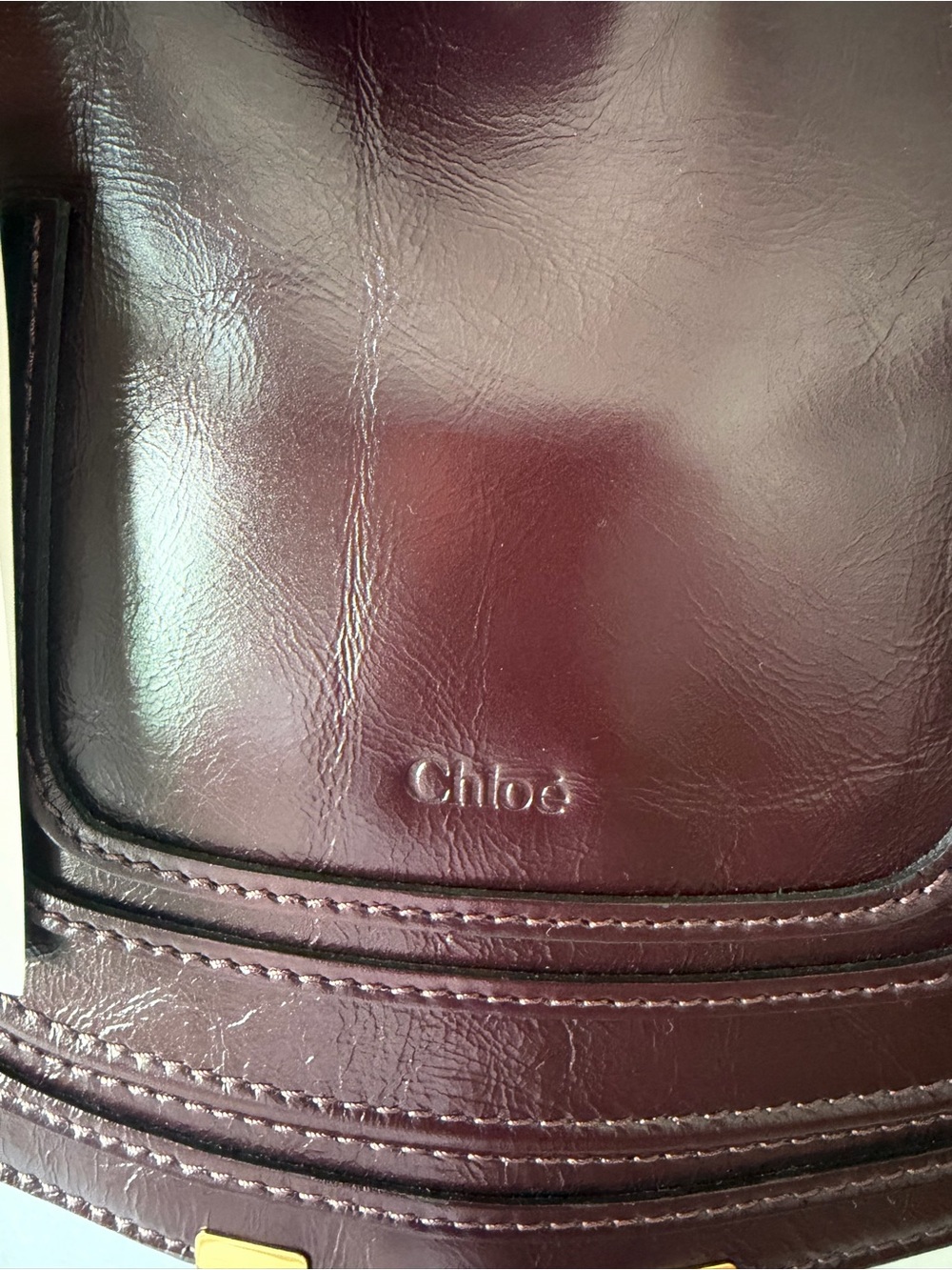 Chloe Small Top Handle Bag in Deep Burgundy - Picture 6 of 12